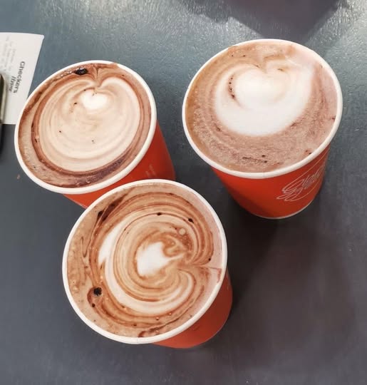High-protein hot chocolate with latte art