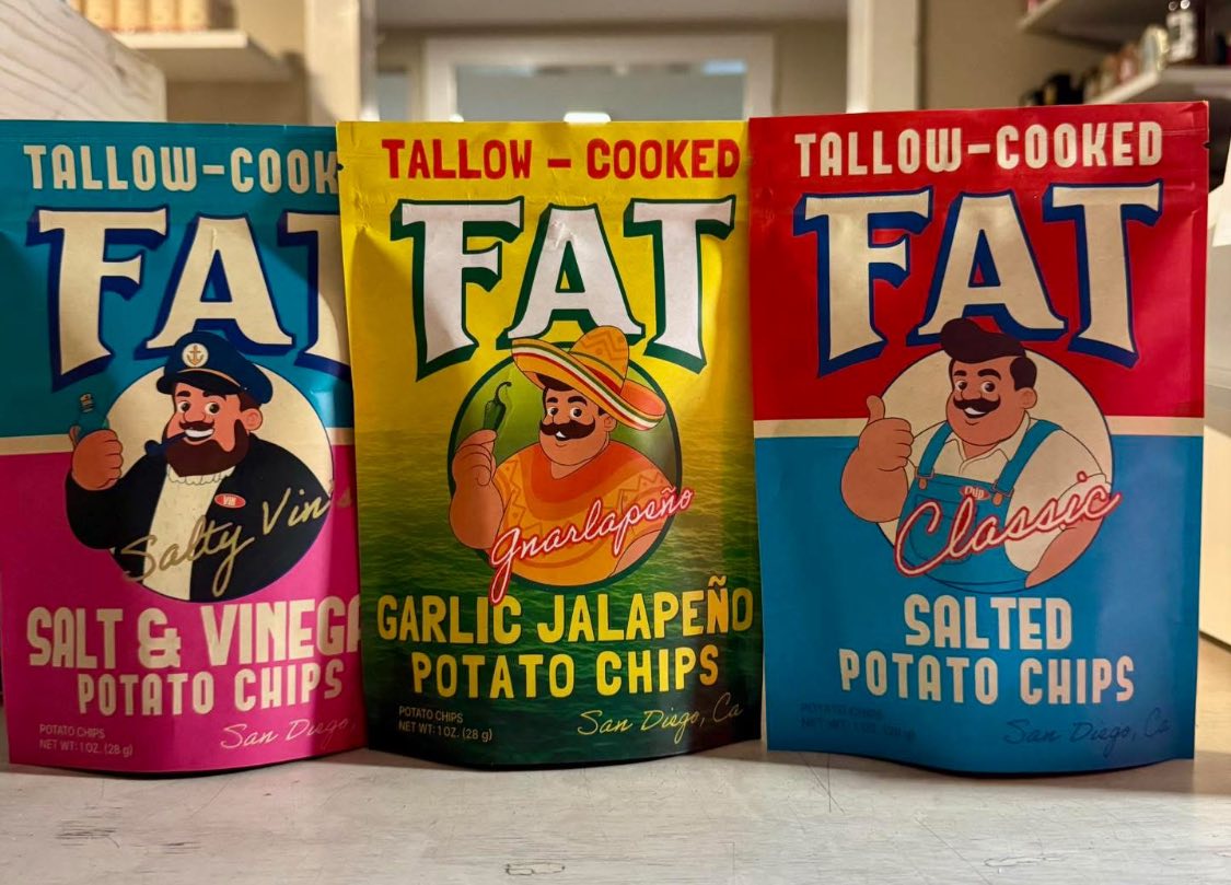 Tallow-cooked Fat potato chips